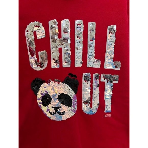 Justice Active Chill Out Girl's Hooded Pullover Sweatshirt - Picture 2 of 5